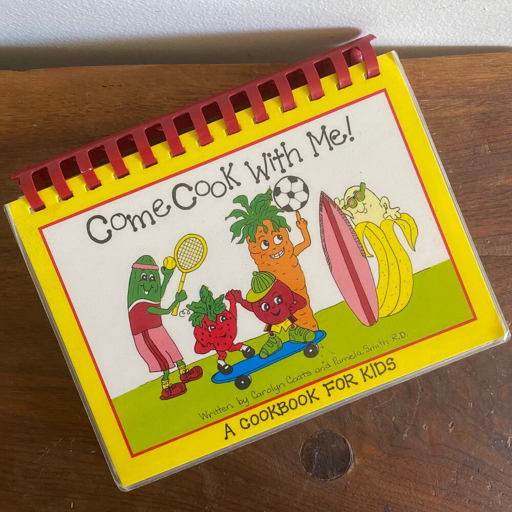Vintage 1989 Come Cook With Me Kids Spiral Picture Cook Book